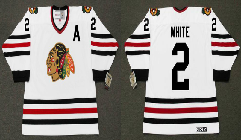2019 Men Chicago Blackhawks 2 white white CCM NHL jerseys